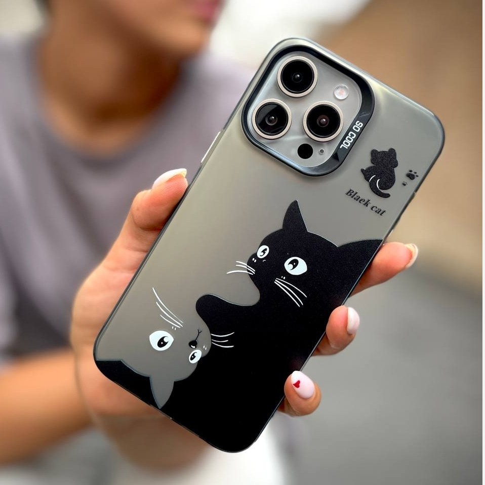 قاب گوشی So Cool مدل گربه سیاه سفید مناسب گوشی سامسونگ Galaxy A55