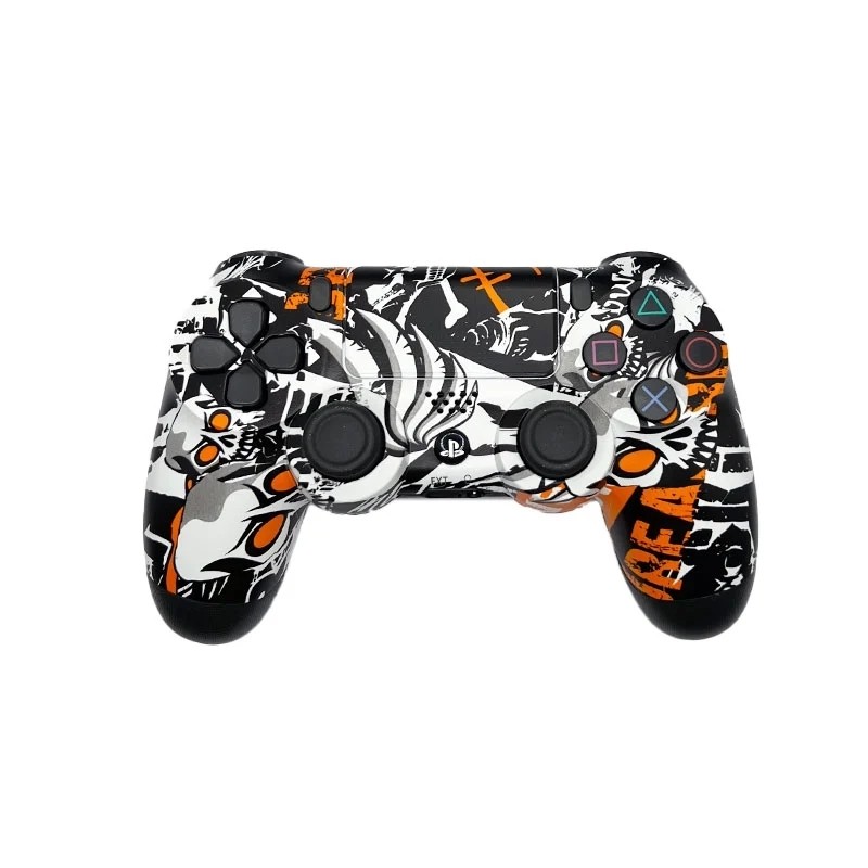 دسته بازی پلی استیشن 4 مدل اسکلت سفید نارنجی هایکپی PS4 Controller