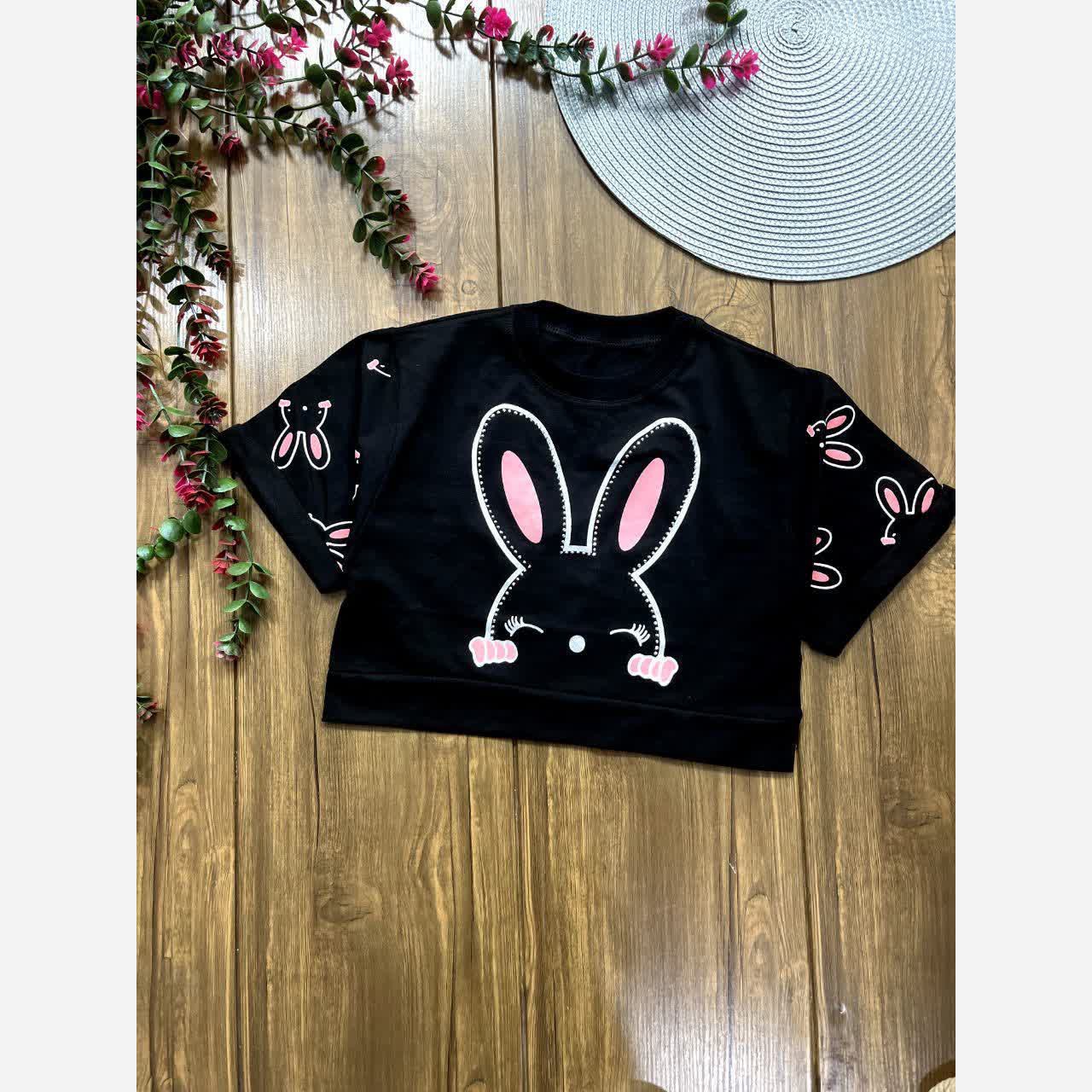 کراپ دخترانه خرگوش سایز 40 تا 55