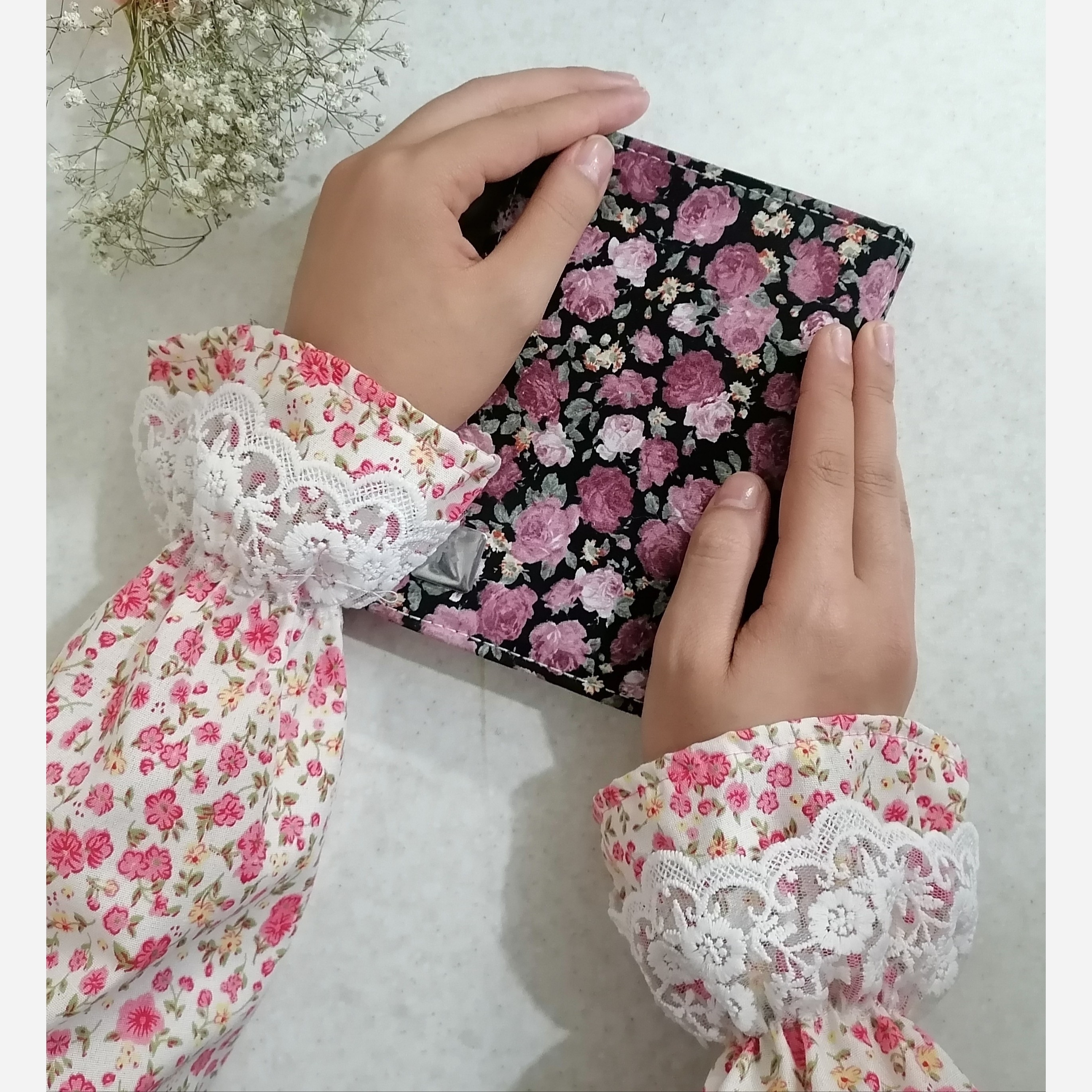 ساق دست(آستینک) دست دوز پرنسسی ساده نخی طرح دار
