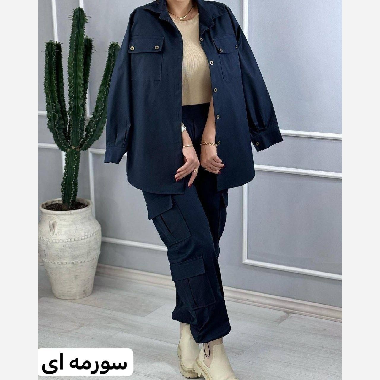 مانتو شلوار زنانه ست کارگو مانتو کارگو مانتو شلوار کارگو