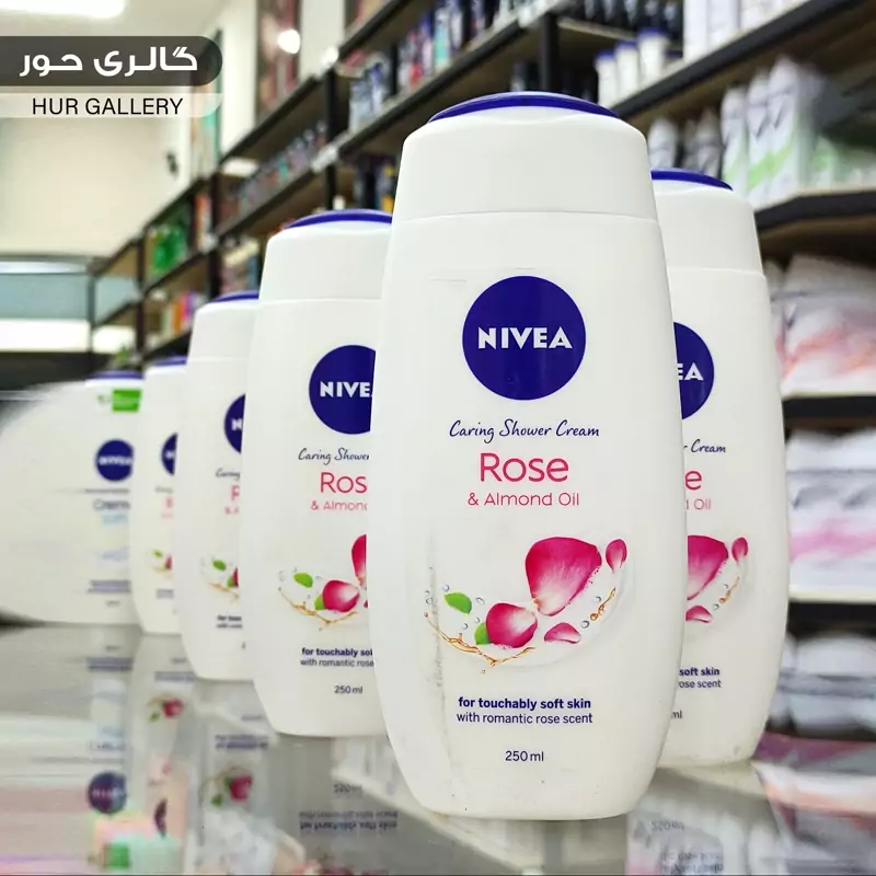 شامپو بدن کرمی نیوآNIVEA مدل ROSE ALMOND OIL حجم250ml اصل آلمان