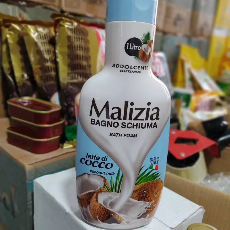 شامپو بدن مالزیا Malizia عصاره شیر و نارگیل حجم 1000 میلی لیتر(اورجینال)