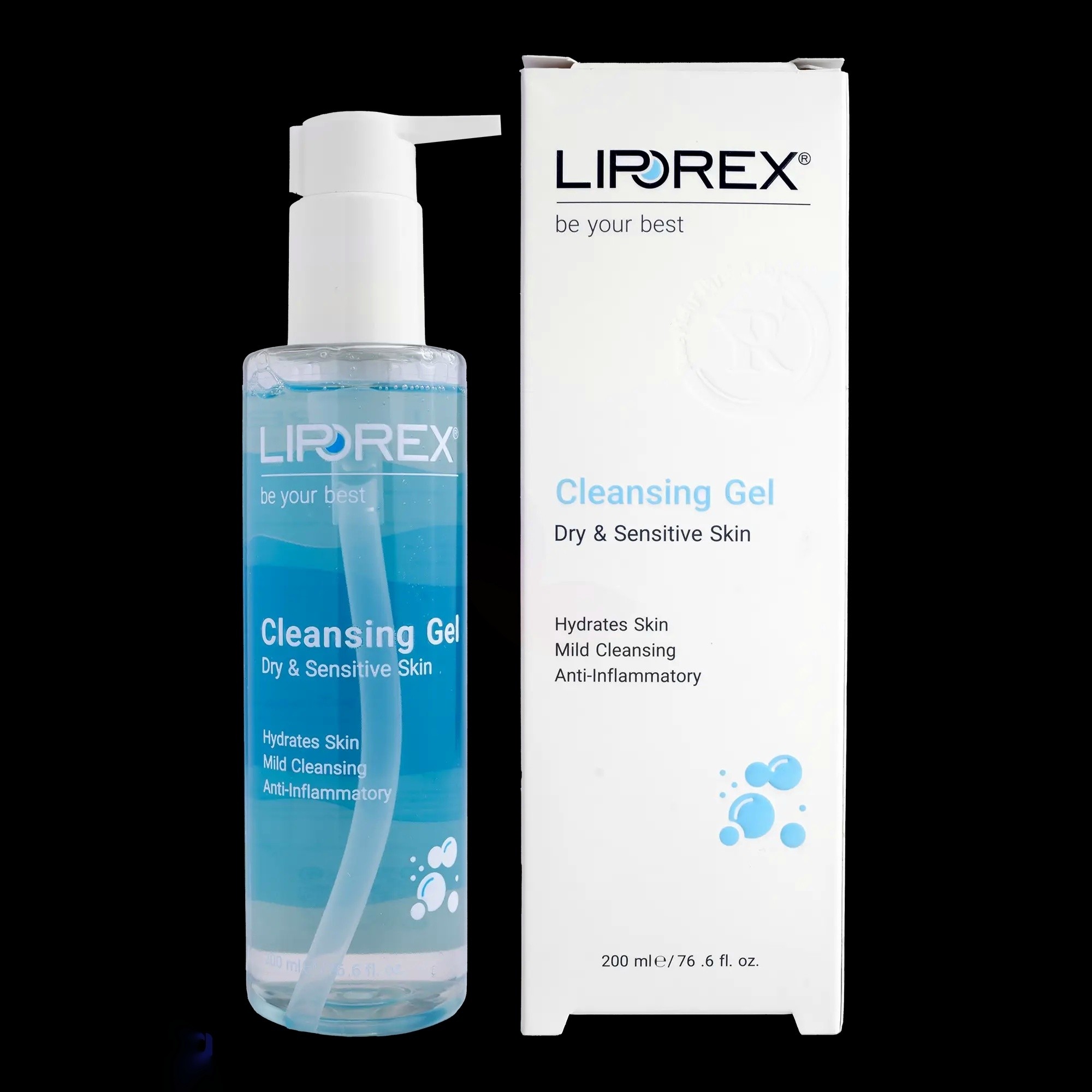 ژل شست و شو صورت لیپورکس مدل Cleansing Gel مناسب پوست خشک حجم 200 میل