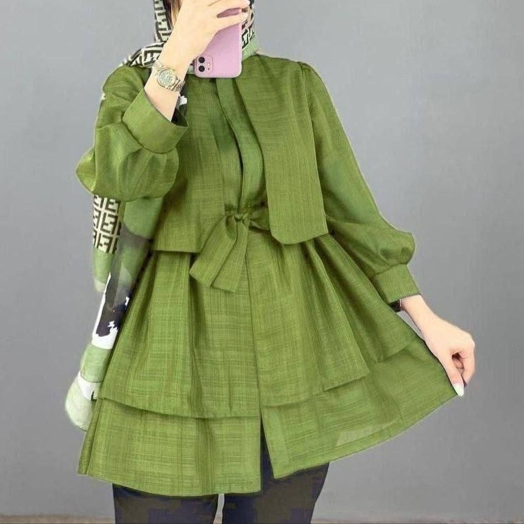 مانتو نازلی جنس حریر نازلی تنخور عالی و شیک فری سایز38تا46