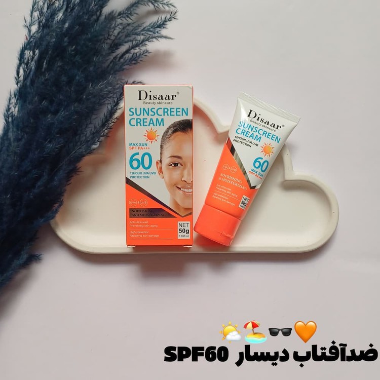 ضد آفتاب بی رنگ spf60 دیسار