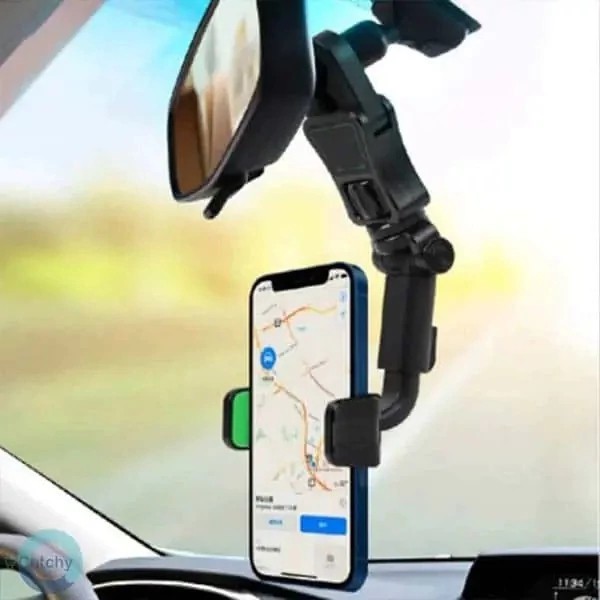 هولدر موبایل آیینه ای خودرو مدل Free Spin،قابلیت چرخش 360 درجه،قابل نصب بر روی صندلی عقب خودرو،میز و لبه ی تخت،بدون لغزش