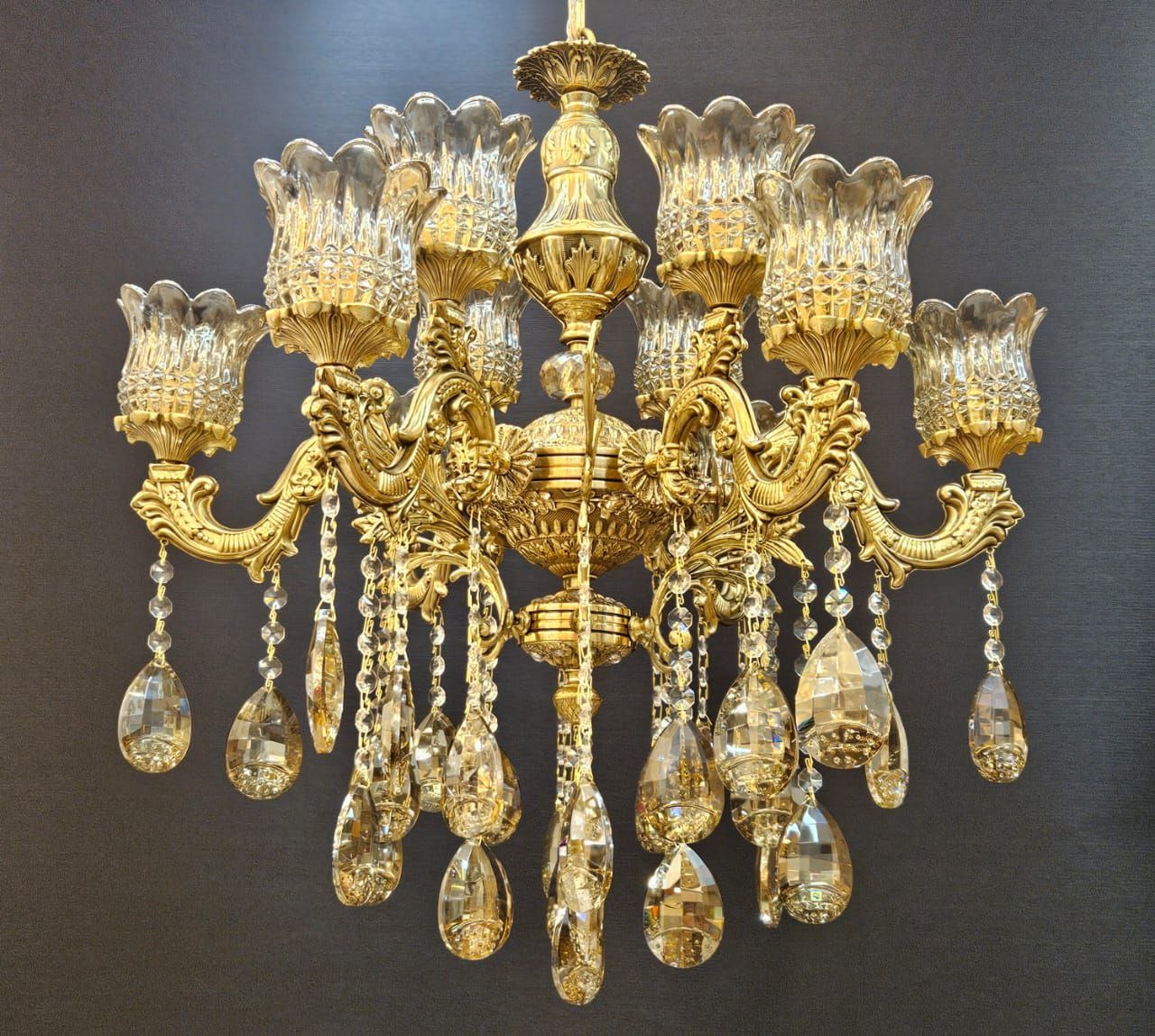 لوستر برنجی مدل نیلوفر