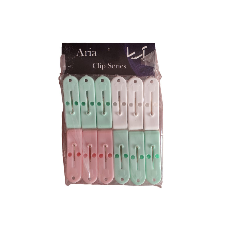 گیره لباس پلاستیکی 12 عددی