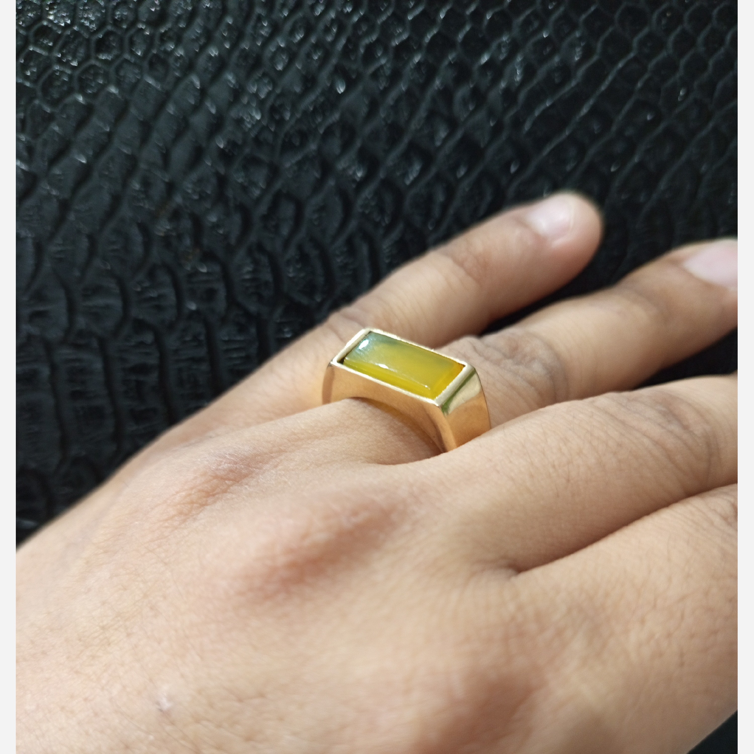 انگشتر شرف الشمس مردانه با دعای حک شده