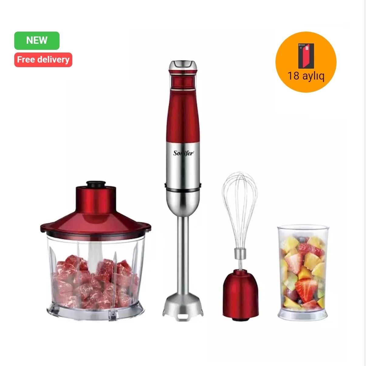 گوشت کوب برقی چند منظوره سونیفر مدل SONIFER SF-8101 (کدf) 