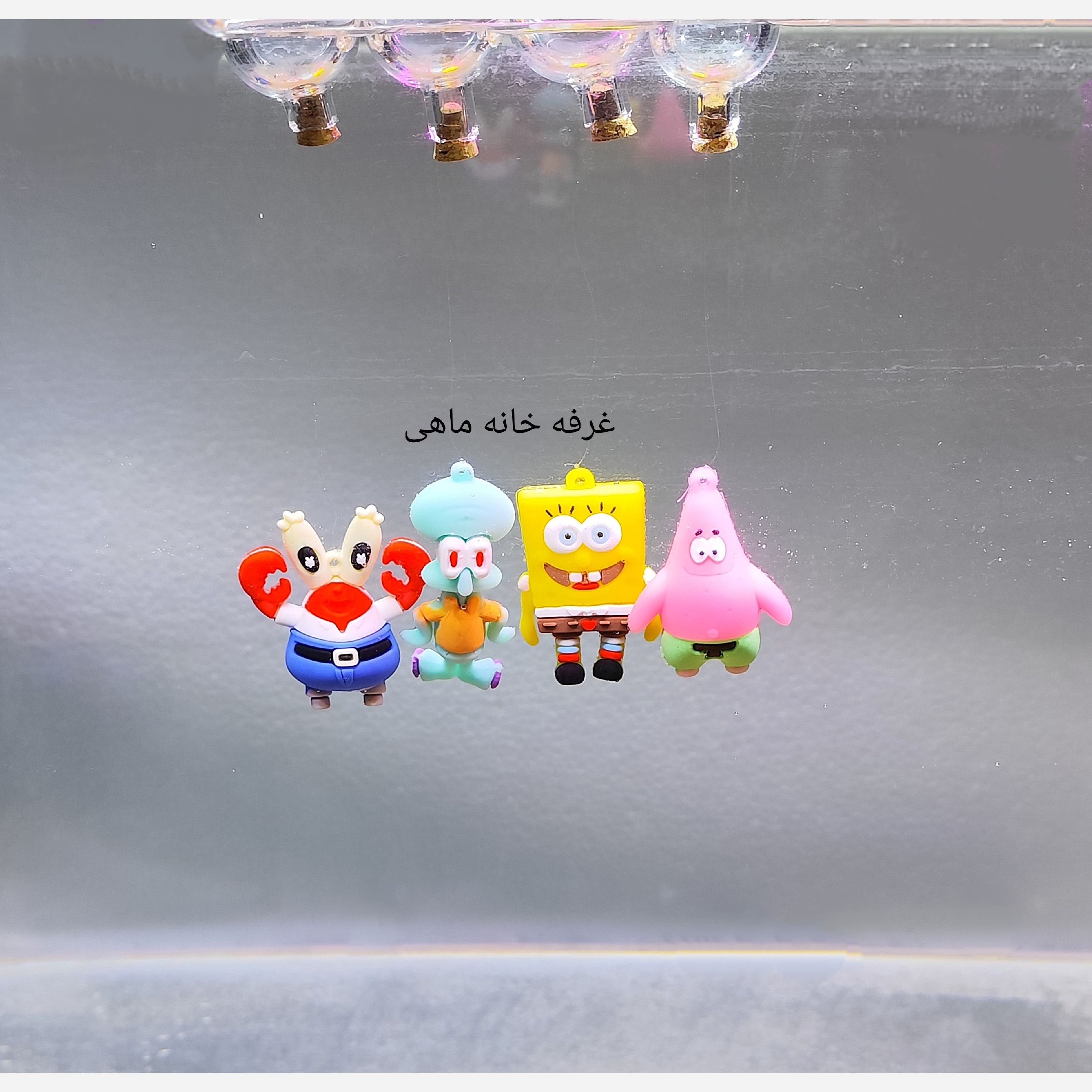 دکور آکواریوم پک کاراکترهای شناور باب اسفنجی وارداتی