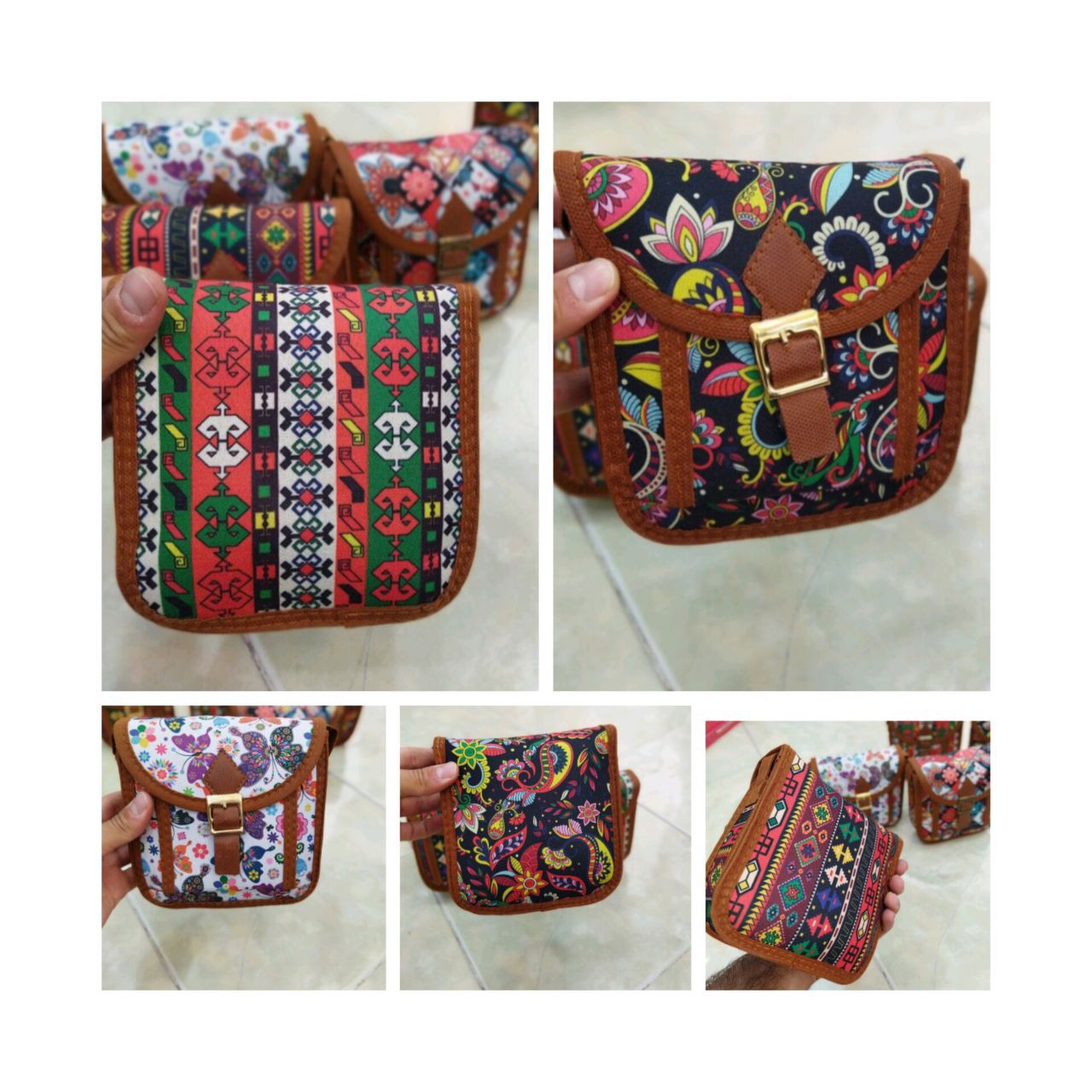 کیف ترمه رو دوشی سایز کوچک با قفل مگنتی (آهن ربایی) فروشگاه برادران