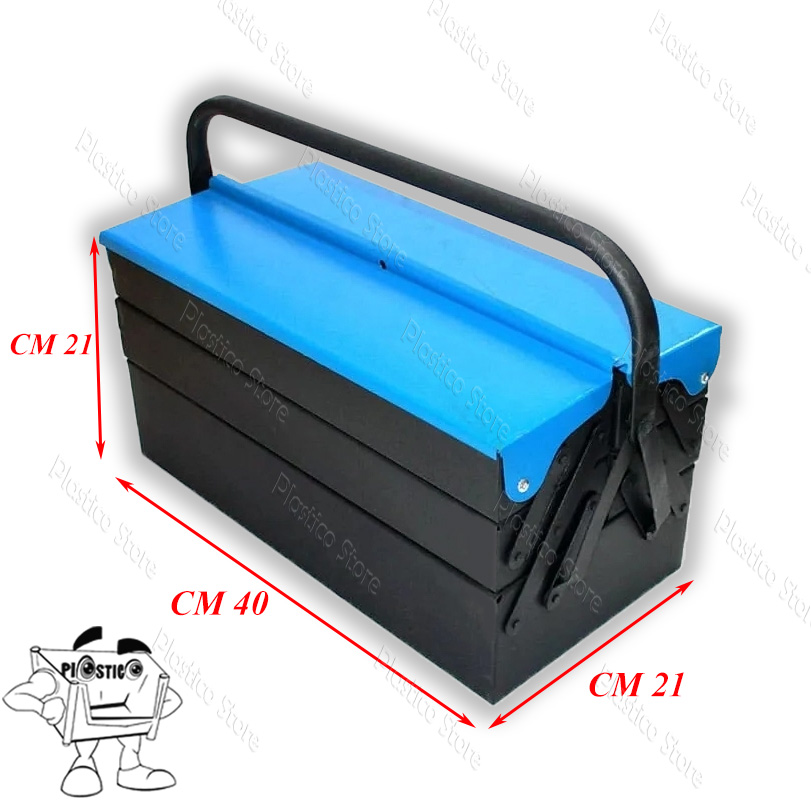 جعبه ابزار فلزی 40 سانت سه طبقه(ارسال پس کرایه)