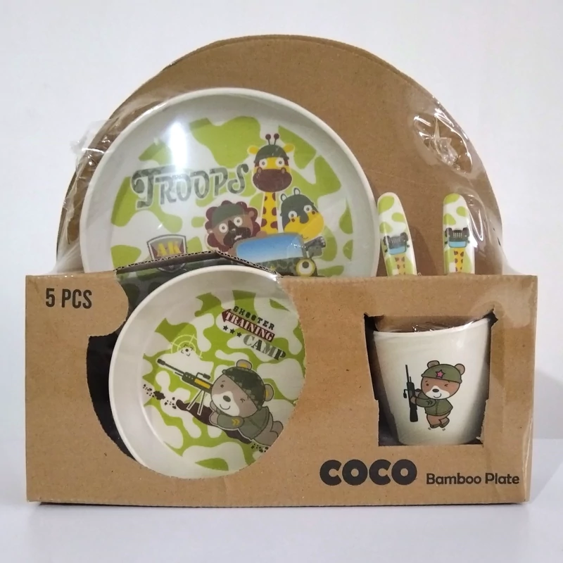 ظرف غذای کودک بامبو سرویس غذاخوری بامبو سرویس غذاخوری کودک ست غذاخوری کودک ظرف غذای بامبو ظرف کودک بامبو