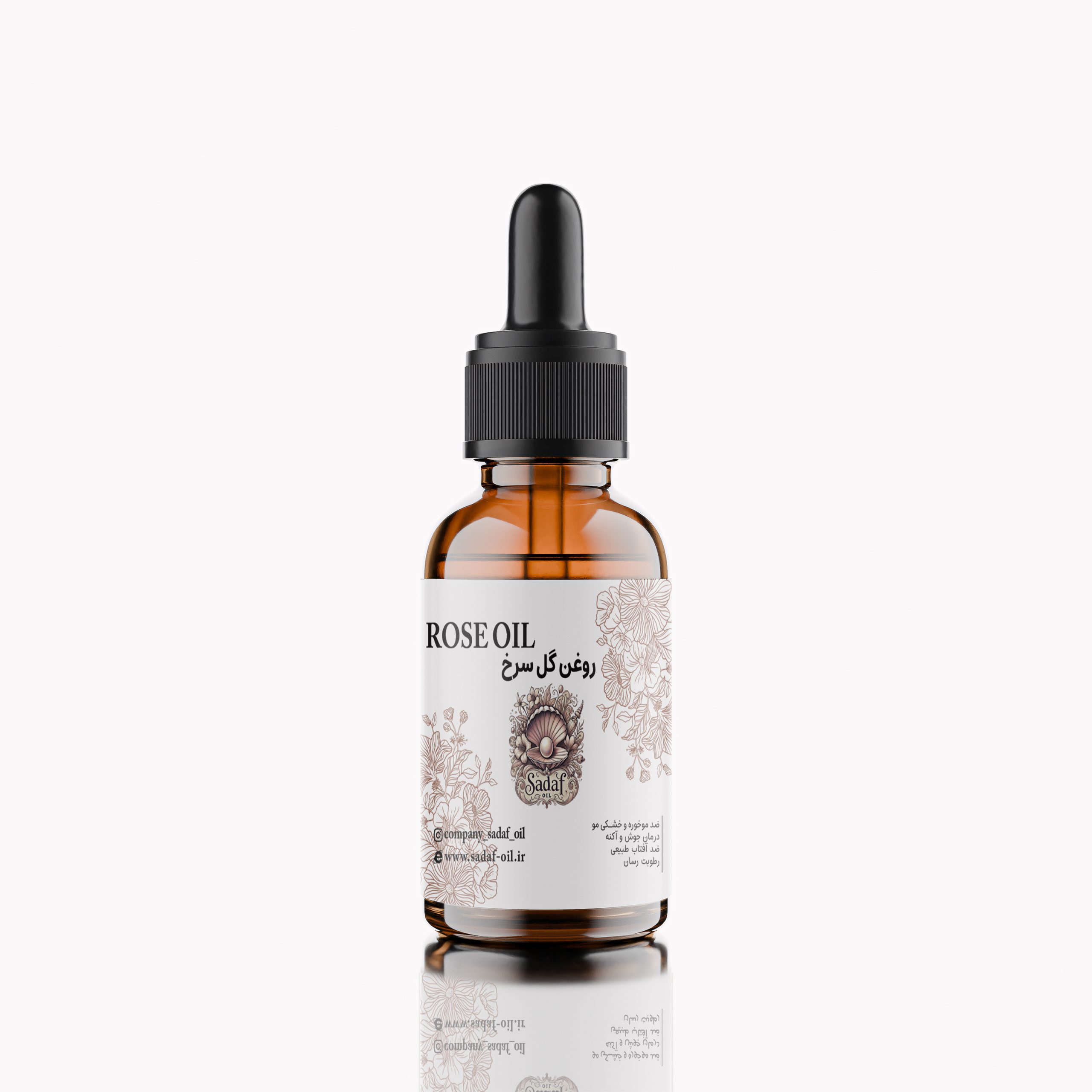 روغن گل سرخ گیاهی طبیعی (30 سی سی)