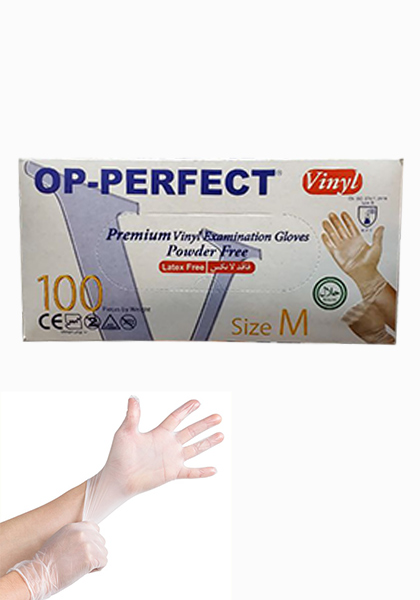 دستکش وینیل (OP-PERFECT) سایز M
