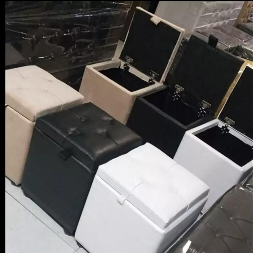 پاف تکنفره باکس دار چرم(پس کرایه)
