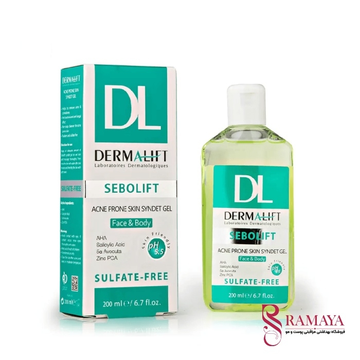 ژل شستشوی غیر صابونی درمالیفت sebolift حجم 200 میلی لیتر