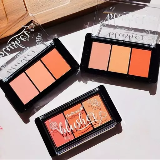 رژگونه 3 رنگ اورجینال Gulflower