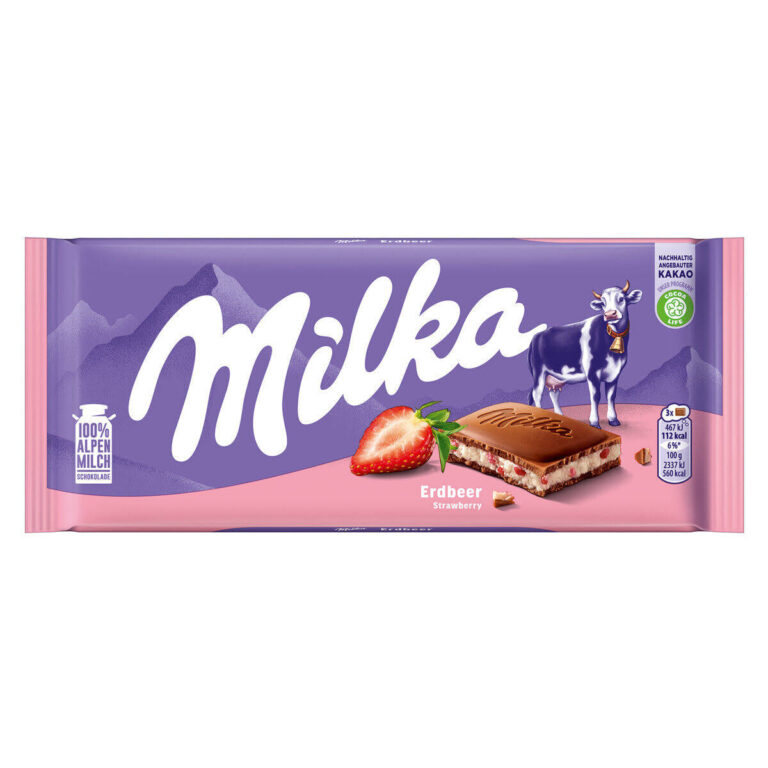شکلات میلکا milka طعم توت فرنگی