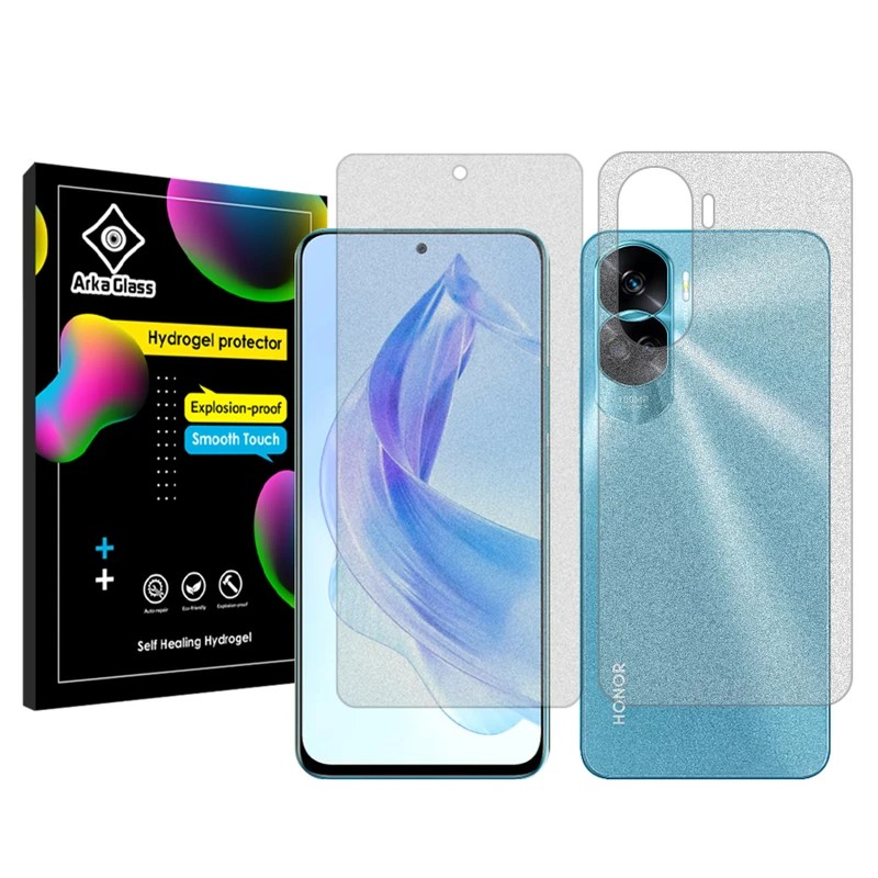 گلس آنر 90 لایت مدل مات و ضد انعکاس نور به همراه محافظ پشت گوشی (گلس مات Honor 90 Lite)
