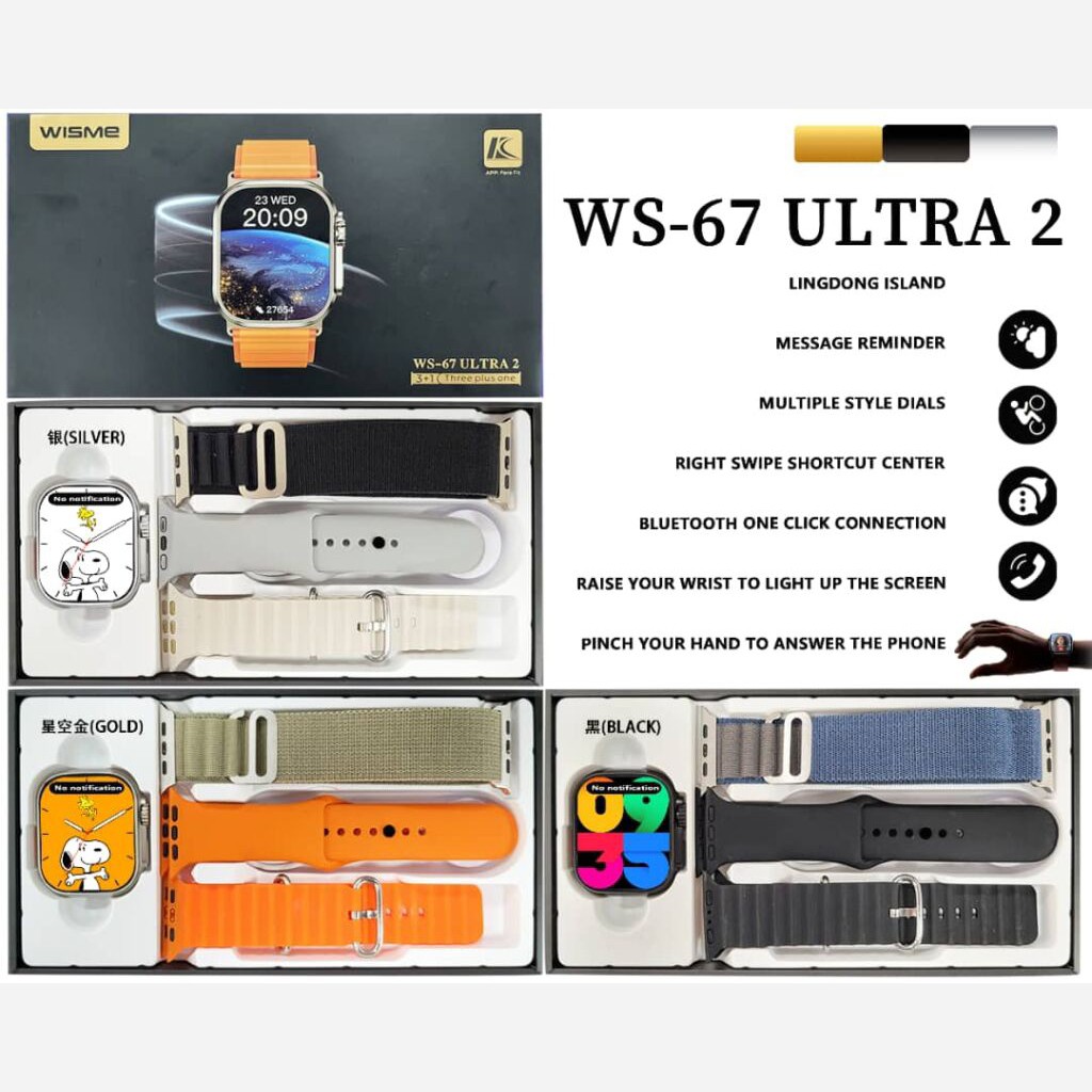 ساعت هوشمند WISME مدل WS-67 ULTRA 2