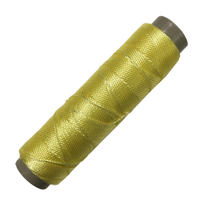 نخ دوخت چرم دوزی مدل ابریشمی Yellow100m سایز 10 طول 100 متر
