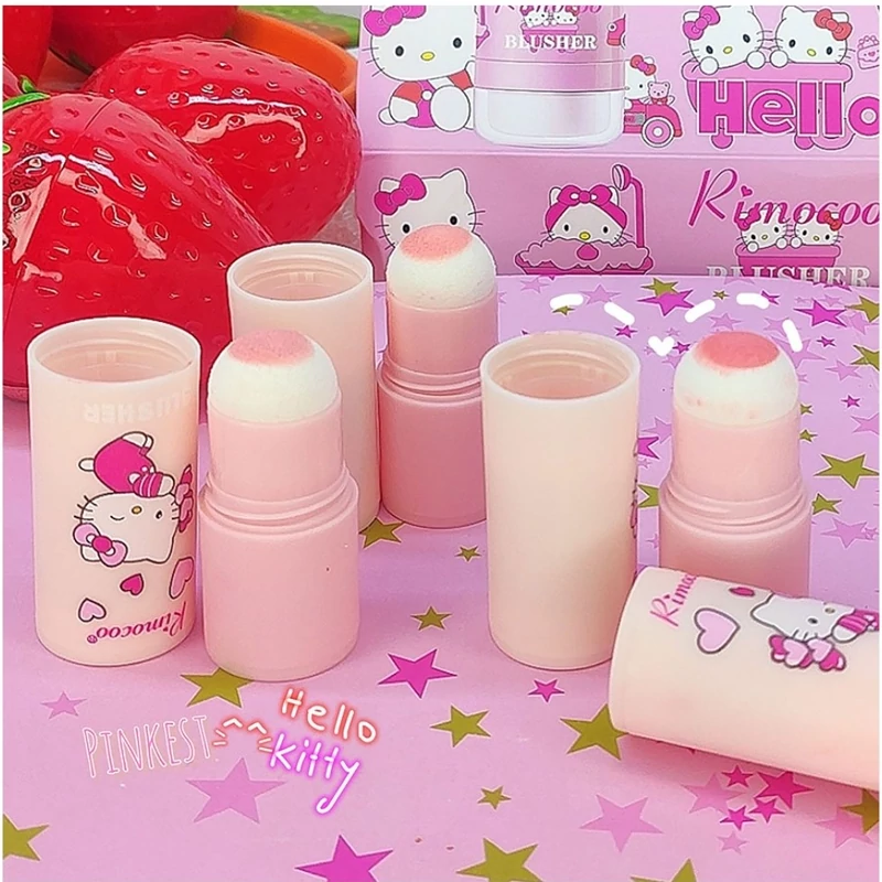 رژگونه کیتی دارای آینه رژ گونه پودری نمک پاشی فانتزی کیوت پینترستی رنگ شاد و جذاب پرفروش 