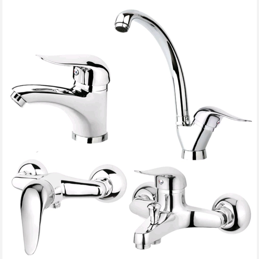 شیرالات ست 4عددی استیل تمام برنجی باکیفیت (پس کرایه)