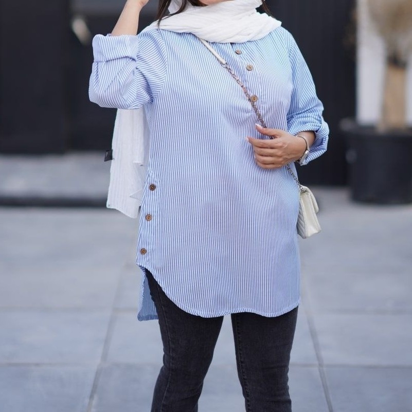 تونیک مانتویی شومیز زنانه مانتو زنانه مانتو قواره دار