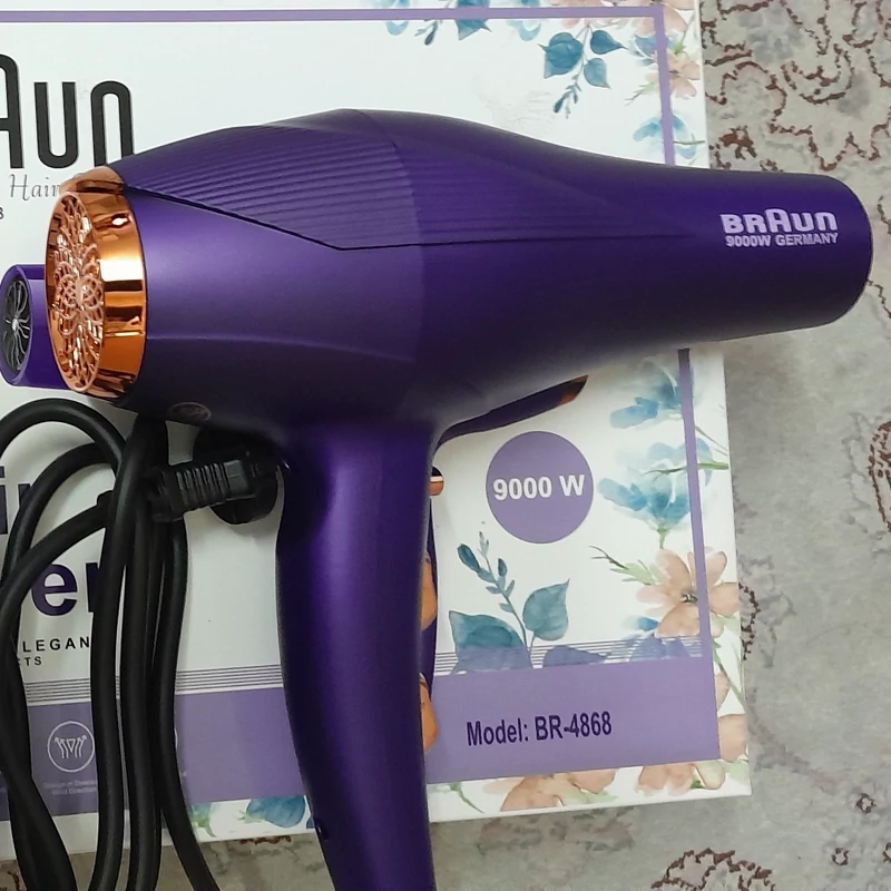 سشوار مارک براون 9000 وات موتور سنگین . مخصوص شیک پسندها