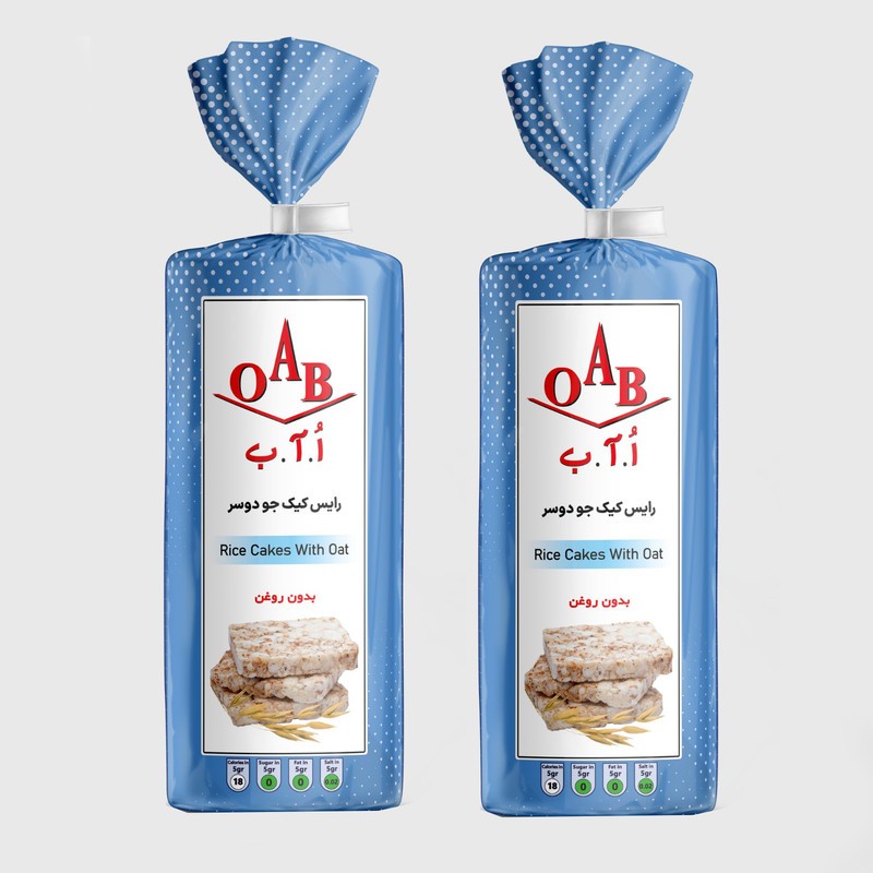 رایس کیک جو دوسر بدون روغن ا ا ب - 100 گرم بسته 2 عددی