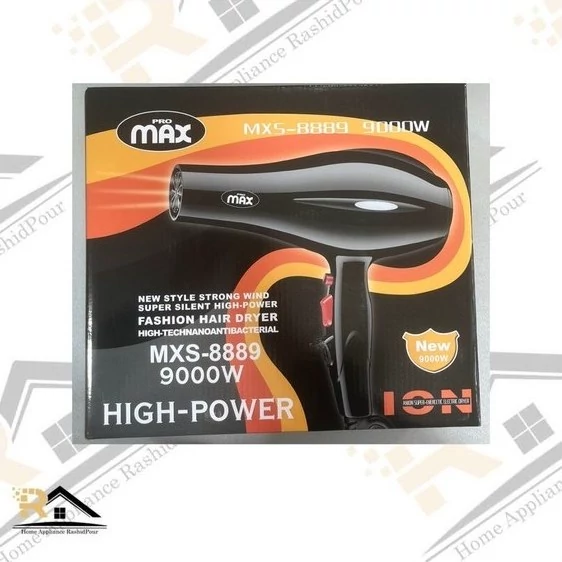 سشوار پرومکس 9000 وات مدل pro max-8889 رنگ مشکی