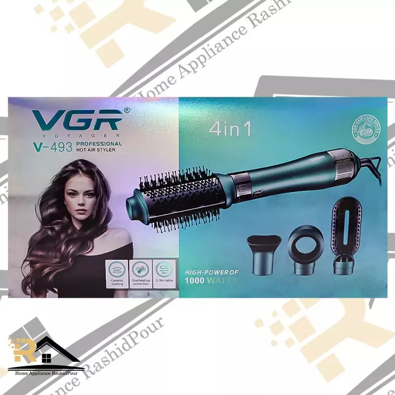 سشوار برس دار وی جی ار مدل V-493