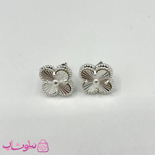 گوشواره میخی دخترانه طرح ونکلیف فول آبکاری نقره کیفیت مستر کد 240