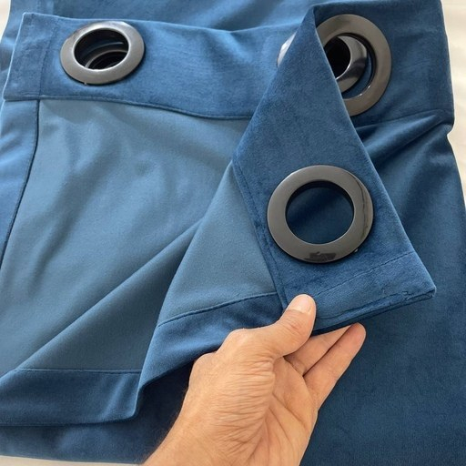 پرده آماده مخمل مدل رویال رنگ بنفش ابعاد (150*280) سانتی متر