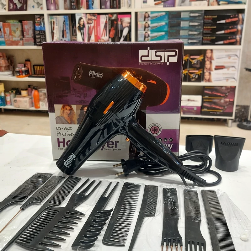 سشوار کراتینه DSP پروفشنال فرانسه با توان 9000 وات و موتور AC و فناوری تولید یون و ارسال رایگان