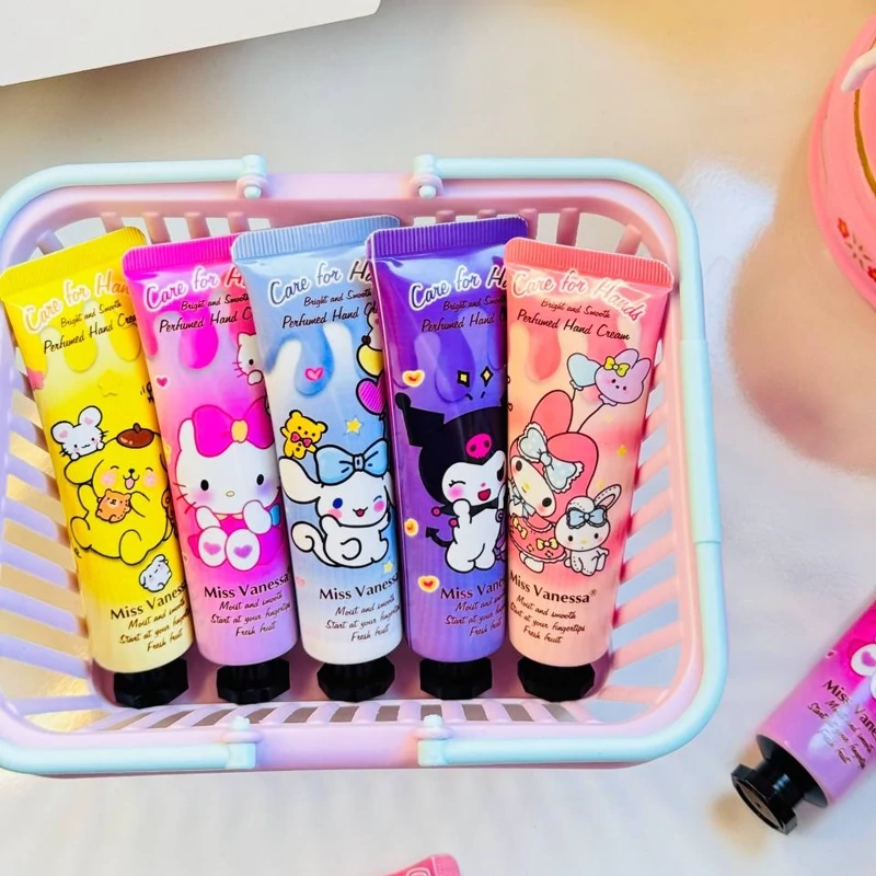 کرم دست آبرسان فانتزی کیوت کرومی ملودی سینامورول کیتی و دوستان ابرسان کیفی کوچک وزن30 گرمی