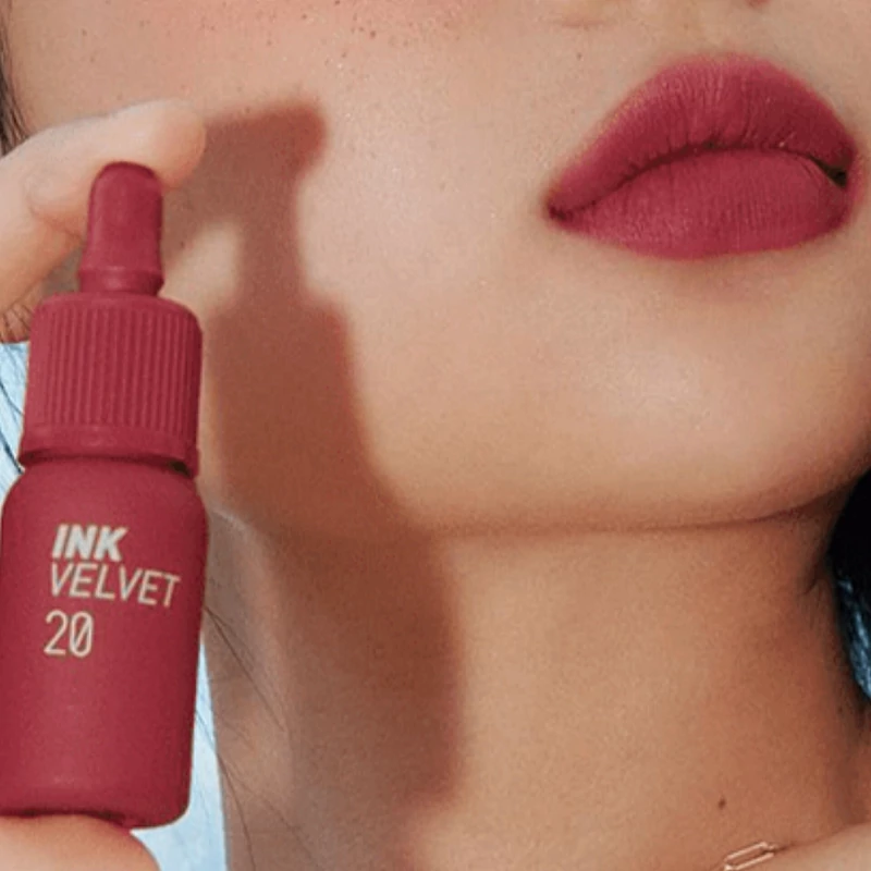 تینت لب یا رژ لب مایع مخملی و مات اورجینال کره ای پریپرا peripera ink velvet lip tint شماره ی 20