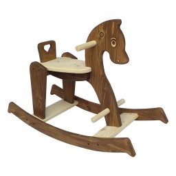 راکر چوبی کودک طرح اسب سایز بزرگ برند چوبین هنر