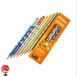 مداد مشکی پالمو HB بسته 12 عددی طرح بچگانه کد12612