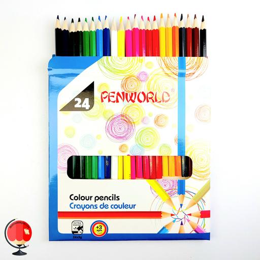 مداد رنگی 24 رنگ penworld رنگ آبی کد 1431