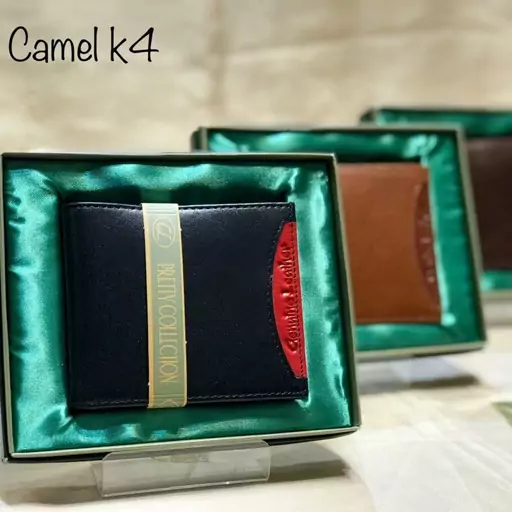 کیف پول جیبی مردانه  k4 camel(چرم طبیعی)