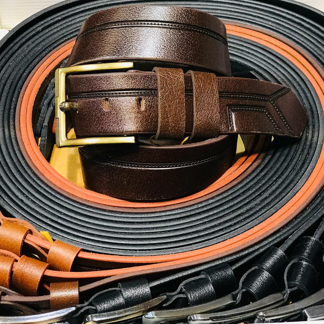 کمربند مردانه 3/5 سانتی (چرم طبیعی)