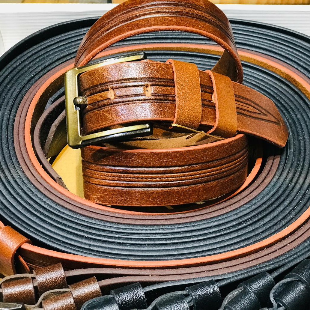 کمربند مردانه 3/5 سانتی (چرم طبیعی)