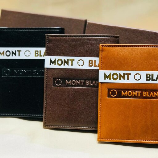 کیف پول مردانه جیبی mont blanc (چرم طبیعی)