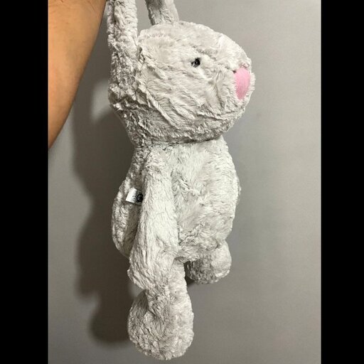عروسک پولیشی خرگوش جیلی کت سایز بزرگ خارجی گوش و پا متصل بهم اسباب بازی پارچه ای نانو کیفیت عالی کادو هدیه