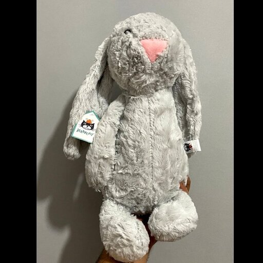 عروسک پولیشی خرگوش جیلی کت خارجی پارچه نانو جنس بسیار عالی در 4 رنگ اسباب بازی پارچه ای نانو