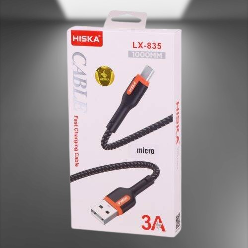 کابل شارژ میکرو یو اس بی فست شارژ Hiska LX-835 3A 1m